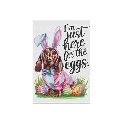 Red Dachshund Funny Easter Flag