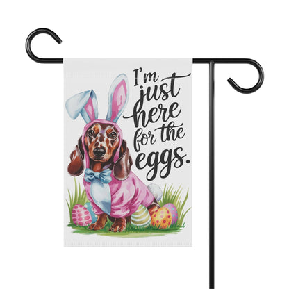Red Dachshund Funny Easter Flag