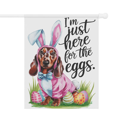Red Dachshund Funny Easter Flag