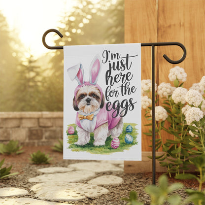 Printify Home Decor Easter Shih Tzu Dog Garden Flag, Front Yard Spring Decor, Housewarming Gardener Gift