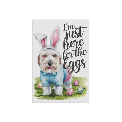 Printify Home Decor Easter White Scottish Terrier Garden Flag, Scottie Front Yard Spring Decor, Housewarming