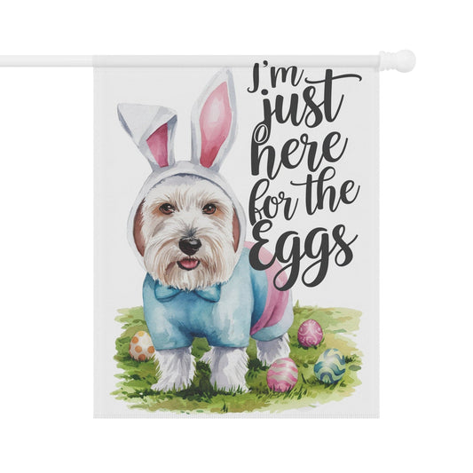 Printify Home Decor 24.5'' × 32'' Easter White Scottish Terrier Garden Flag, Scottie Front Yard Spring Decor, Housewarming
