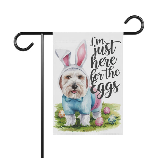 Printify Home Decor 12'' × 18'' Easter White Scottish Terrier Garden Flag, Scottie Front Yard Spring Decor, Housewarming