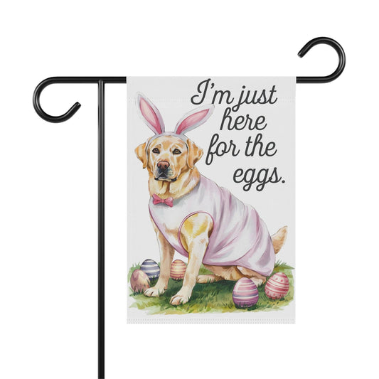 Printify Home Decor 12'' × 18'' Easter Yellow Labrador Yard Flag, Holiday Pet Dog Garden Flag, Front Yard Decor
