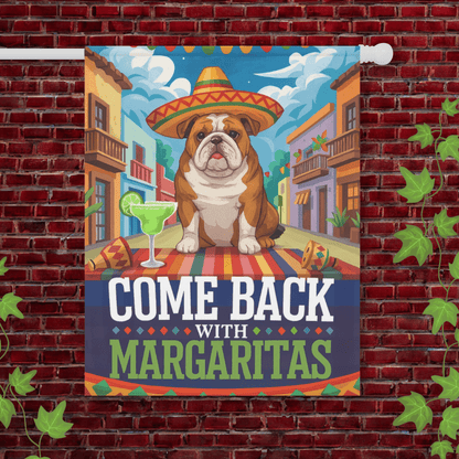 Printify Garden Flag 24.5'' × 32'' English Bulldog Cinco de Mayo Garden Flag