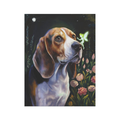 Printify Home Decor Fairies Garden Banner, Beagle Hound Flag, Housewarming Yard Sign, Moving Gift