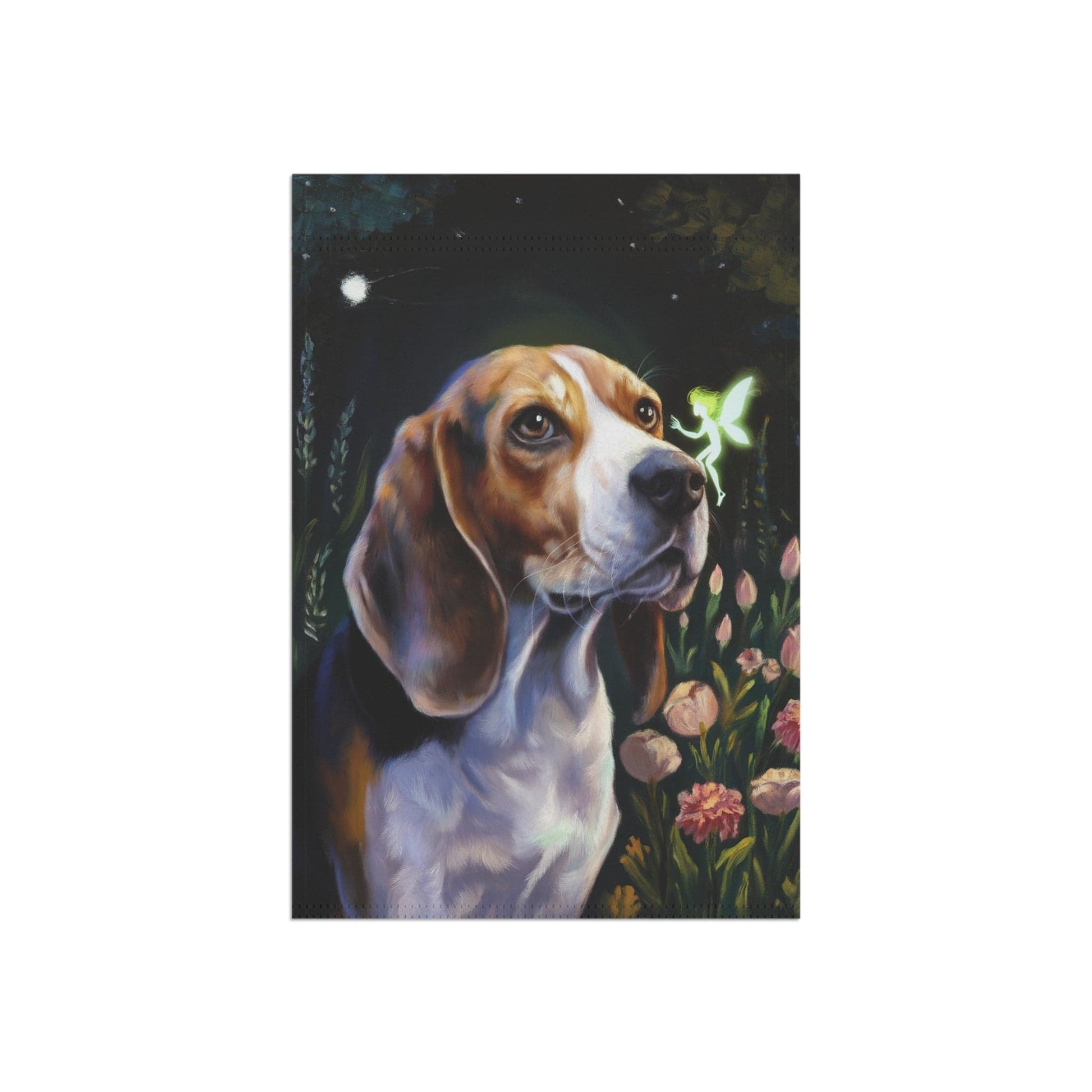 Printify Home Decor Fairies Garden Banner, Beagle Hound Flag, Housewarming Yard Sign, Moving Gift