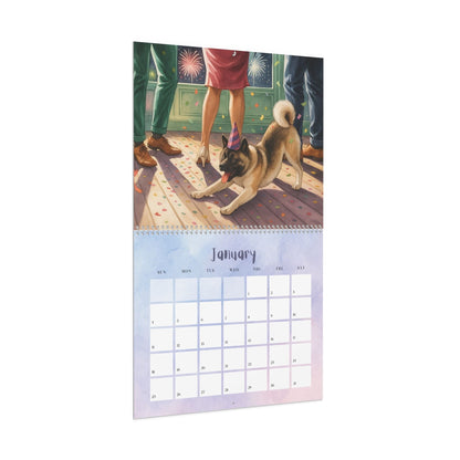 Fawn American Akita 2026 Wall Calendar