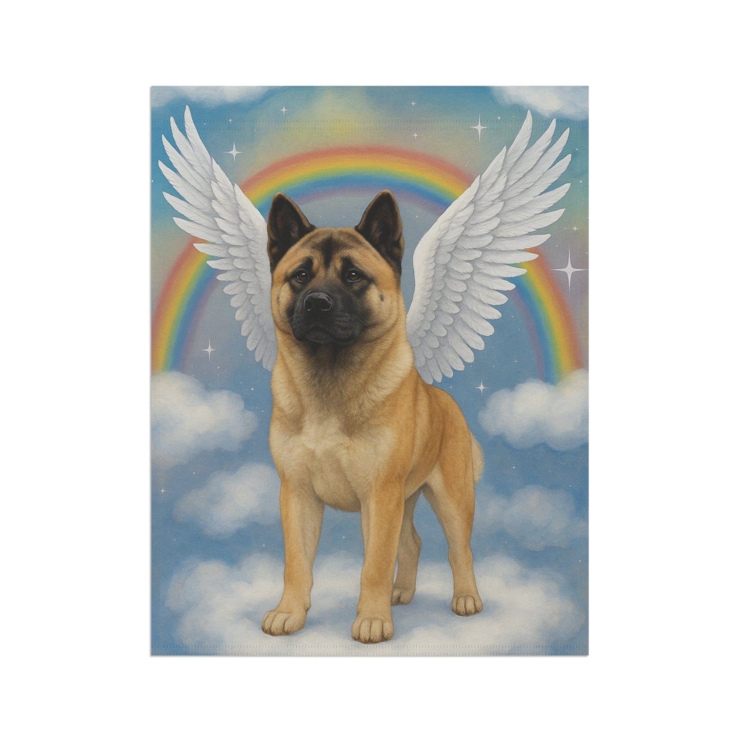 Printify Garden Flag Fawn American Akita Angel Garden Flag