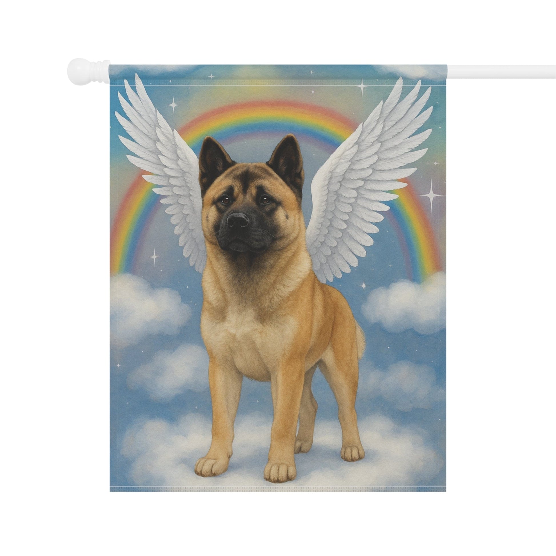 Printify Garden Flag Fawn American Akita Angel Garden Flag