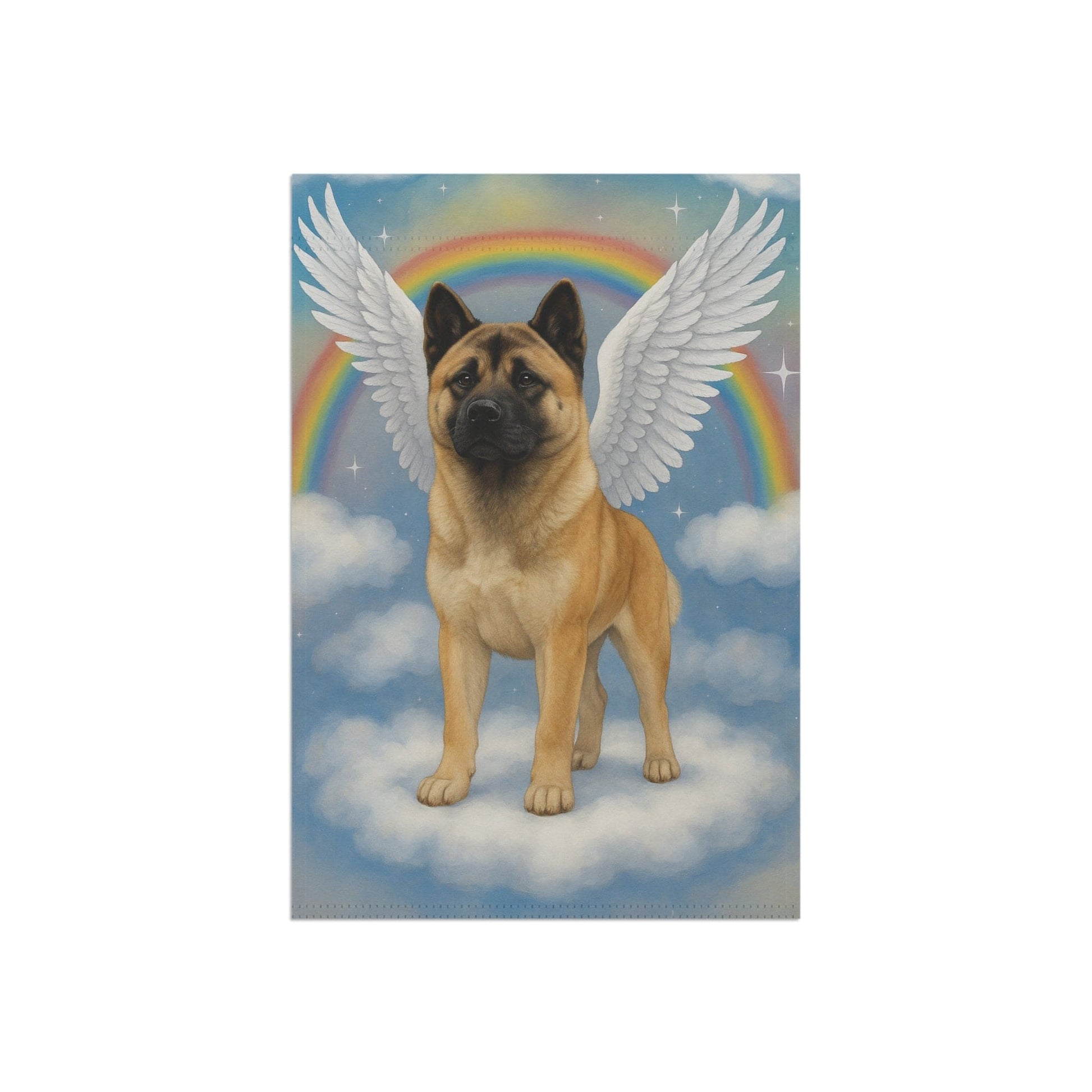Printify Garden Flag Fawn American Akita Angel Garden Flag