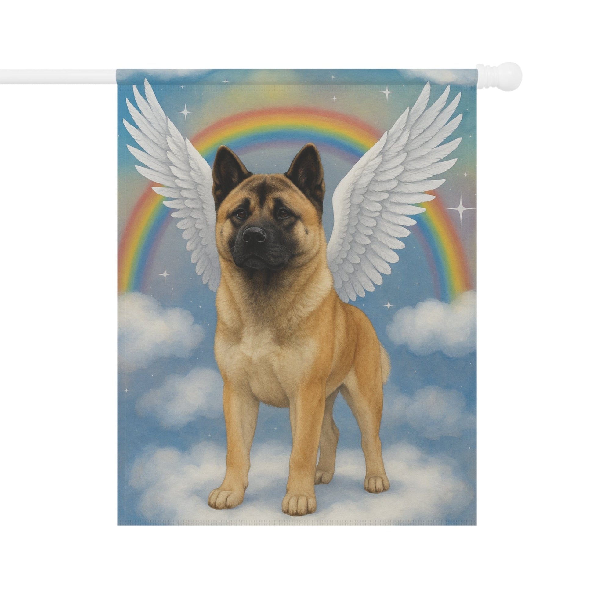 Printify Garden Flag Fawn American Akita Angel Garden Flag
