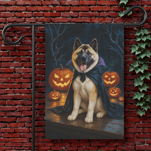 Printify Garden Flag Fawn American Akita Halloween Garden Flag
