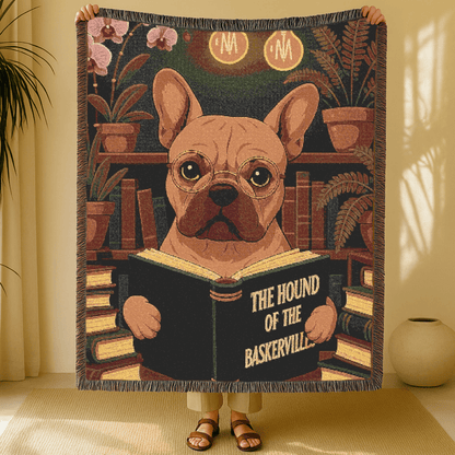 Printify Blanket Fawn French Bulldog Baskervilles Throw Blanket