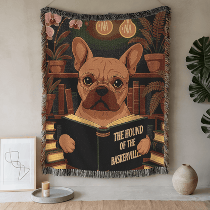 Printify Blanket 52'' × 37'' Fawn French Bulldog Baskervilles Throw Blanket