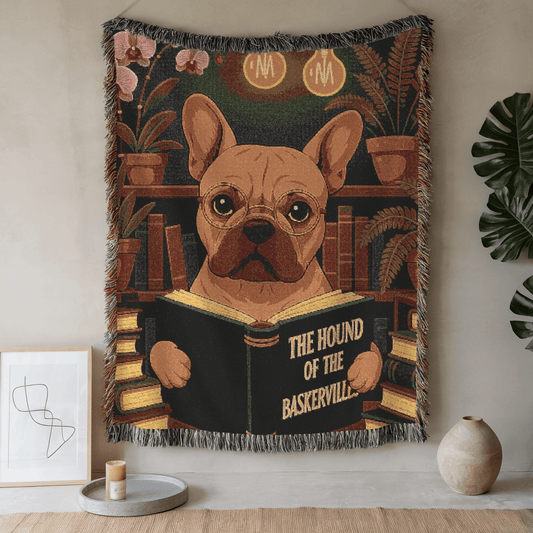 Printify Blanket 52'' × 37'' Fawn French Bulldog Baskervilles Throw Blanket
