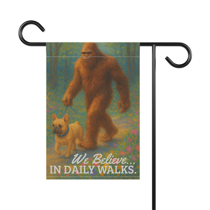 Printify Garden Flag Fawn French Bulldog Bigfoot Garden Flag