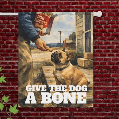 Fawn French Bulldog Biscuits Dog Cookies Garden Flag 24.5'' × 32''