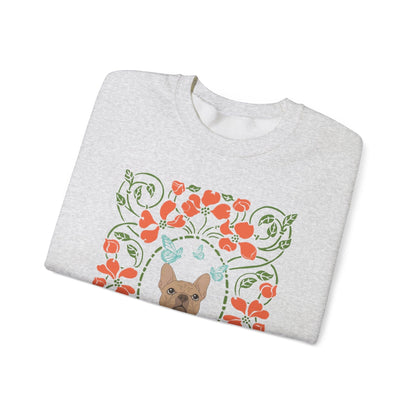 Fawn French Bulldog Butterfly Frame Sweatshirt