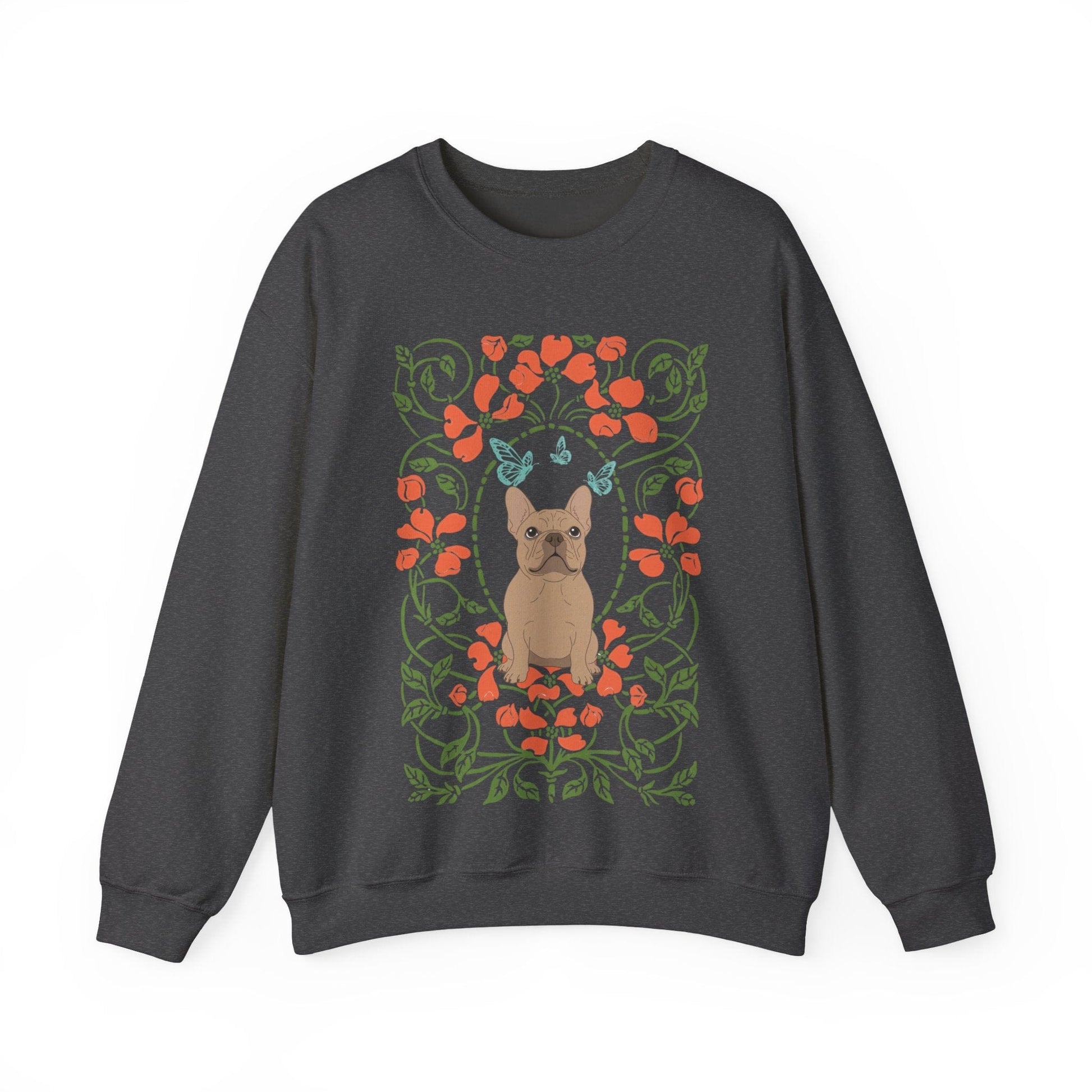 Fawn French Bulldog Butterfly Frame Sweatshirt
