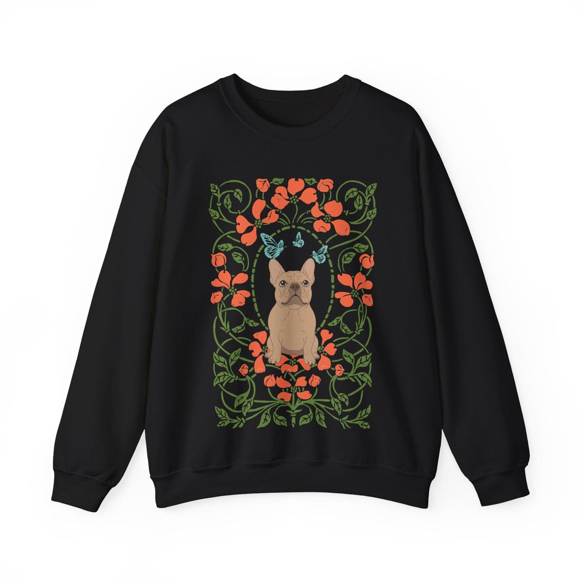 Fawn French Bulldog Butterfly Frame Sweatshirt