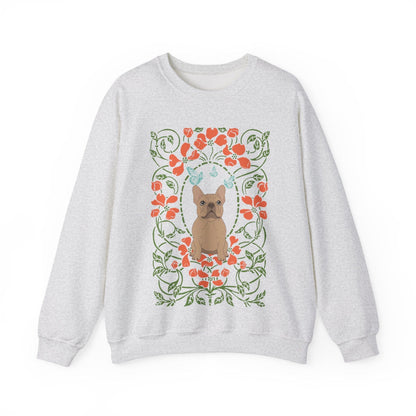 Fawn French Bulldog Butterfly Frame Sweatshirt