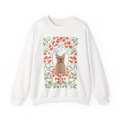 Fawn French Bulldog Butterfly Frame Sweatshirt