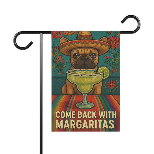 Fawn French Bulldog Cinco de Mayo Fiesta Garden Flag