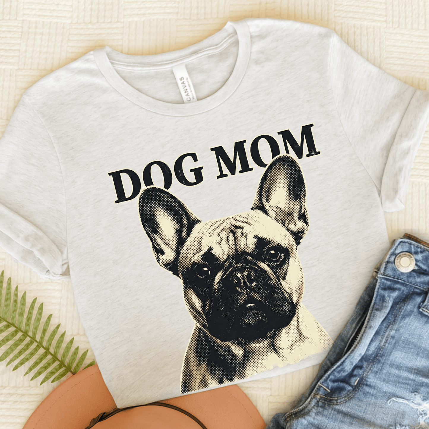 Fawn French Bulldog Dog Mom Unisex Tshirt Ash