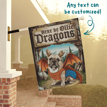 Printify Garden Flag Fawn French Bulldog Dragon Garden Flag