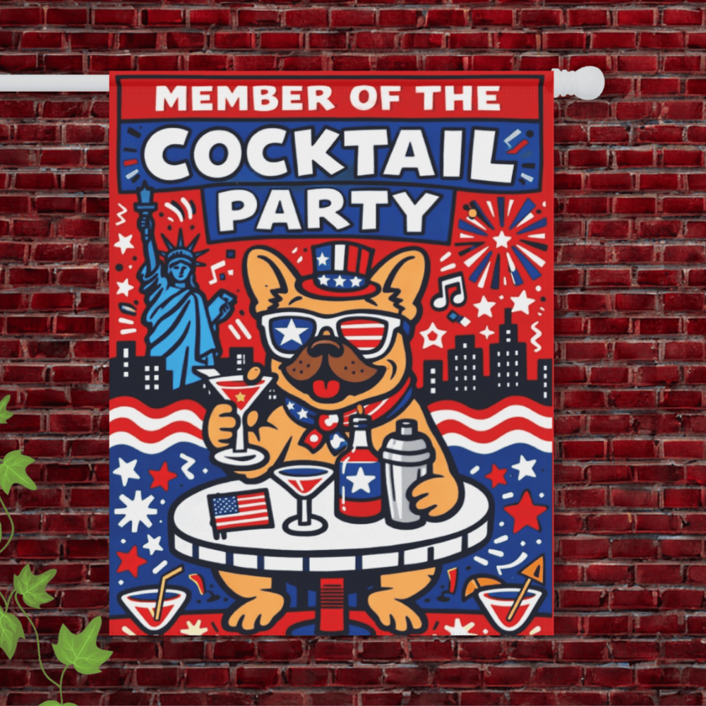 Fawn French Bulldog Election Cocktail Party Garden Flag 24.5'' × 32''