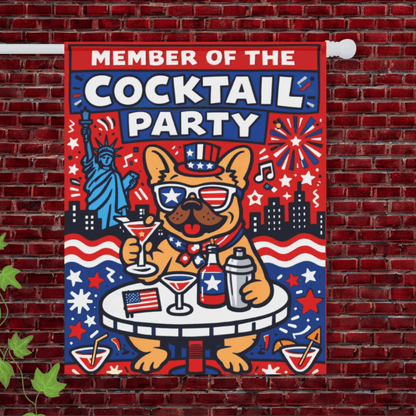 Fawn French Bulldog Election Cocktail Party Garden Flag 24.5'' × 32''