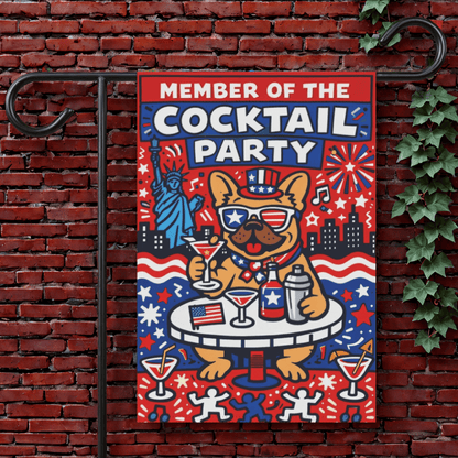 Fawn French Bulldog Election Cocktail Party Garden Flag 12'' × 18''