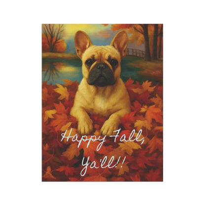 Fawn French Bulldog Fall Ya'll Garden Flag