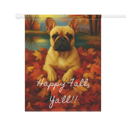 Fawn French Bulldog Fall Ya'll Garden Flag