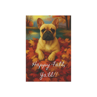 Fawn French Bulldog Fall Ya'll Garden Flag