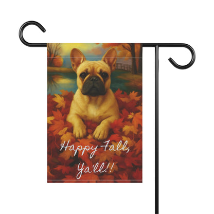 Fawn French Bulldog Fall Ya'll Garden Flag