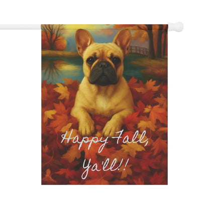 Fawn French Bulldog Fall Ya'll Garden Flag
