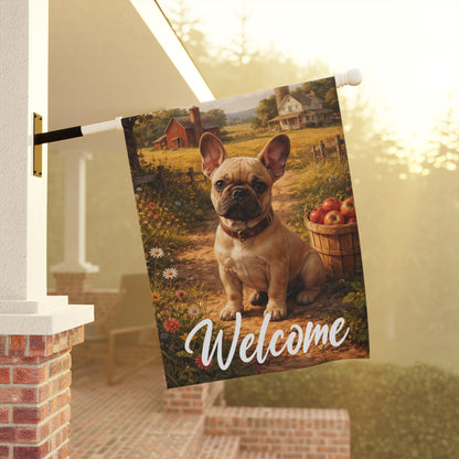 Fawn French Bulldog Farm Yard Flag