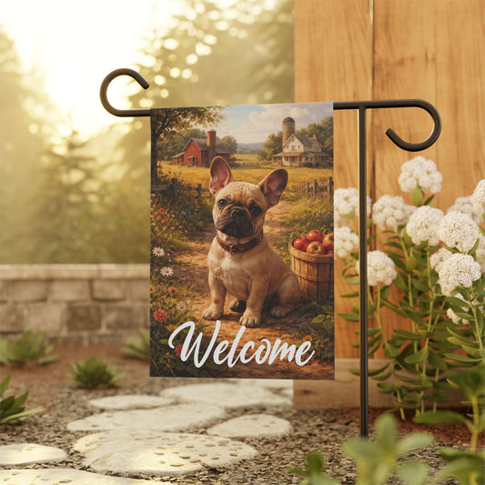 Fawn French Bulldog Farm Yard Flag