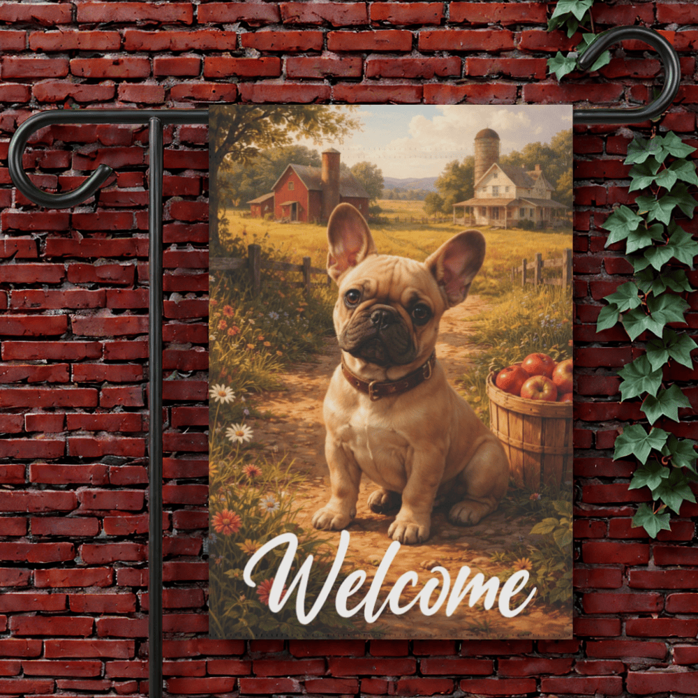 Fawn French Bulldog Farm Yard Flag 12'' × 18''