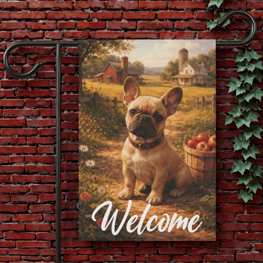 Fawn French Bulldog Farm Yard Flag 12'' × 18''