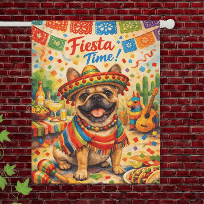 Fawn French Bulldog Fiesta Party Garden Yard Banner 24.5'' × 32''