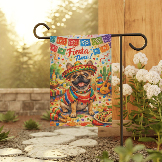 Fawn French Bulldog Fiesta Party Garden Yard Banner