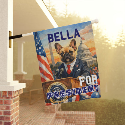 Fawn French Bulldog For President Garden Flag