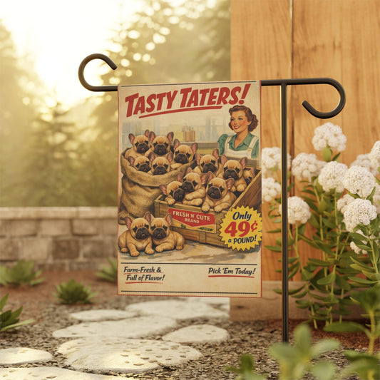 Personalized French Bulldog Funny Potato Garden Flag