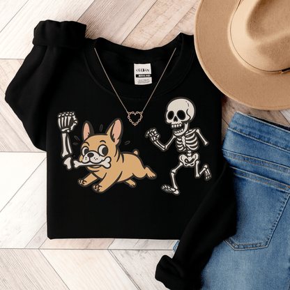 Printify Sweatshirt S / Black Fawn French Bulldog Grave Robber Sweatshirt