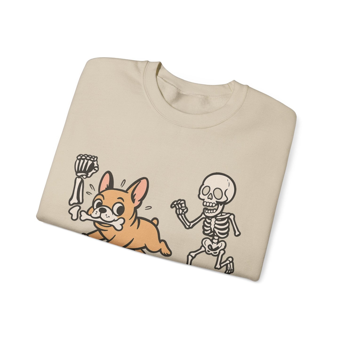 Printify Sweatshirt Fawn French Bulldog Grave Robber Sweatshirt