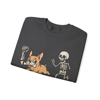 Printify Sweatshirt Fawn French Bulldog Grave Robber Sweatshirt