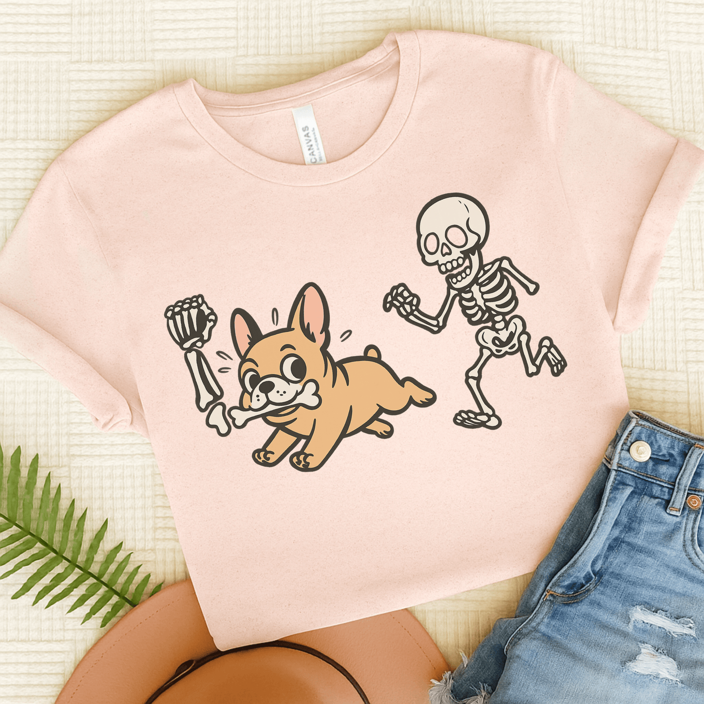 Printify T-Shirt Soft Pink / S Fawn French Bulldog Grave Robber TShirt